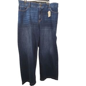 St John's Bay Wide Leg Blue Jeans Size 20 NWTs $54